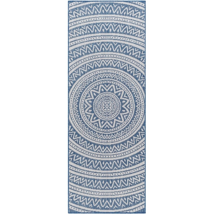 Livabliss Hurley Indoor/ Outdoor Mandala Area Rug