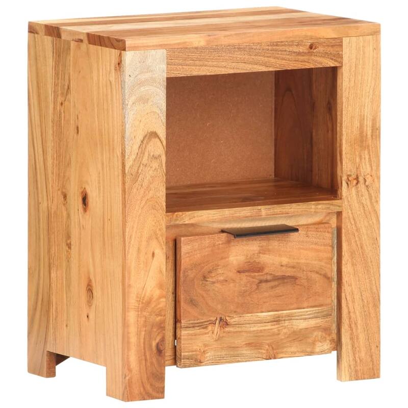 vidaXL Bedside Cabinet 15.7"x11.8"x19.7" Solid Acacia Wood