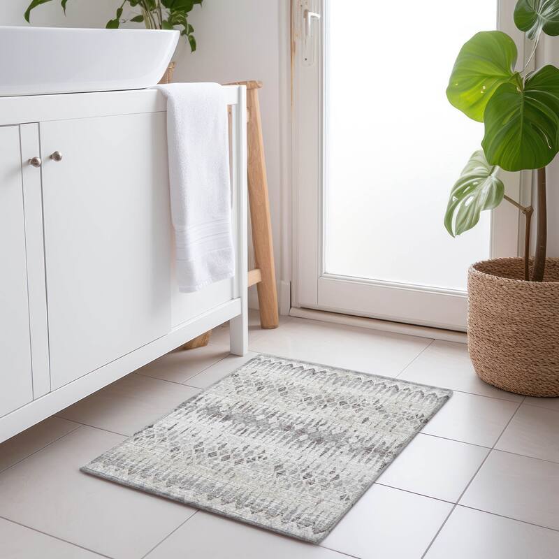 Premium Washable Super Soft Boho Contemporary Mayfield Rug - Beige - 1' 8" x 2' 6" - Rectangle