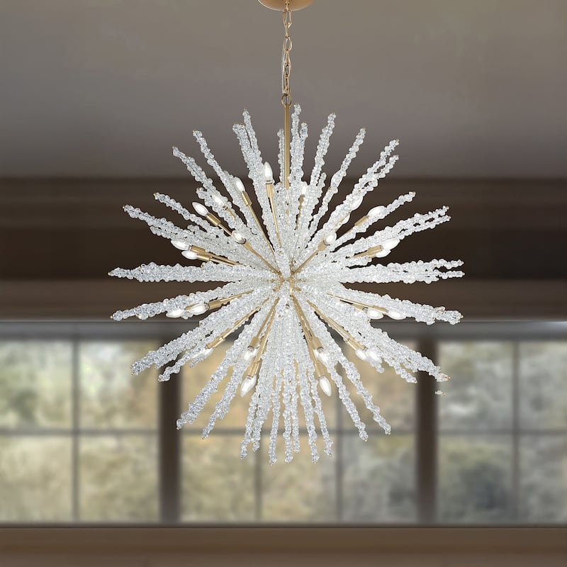 Metropolitan N1959 Aisi 40 Light 52" Wide Taper Candle Sputnik