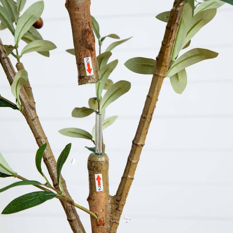 Potted Olive Artificial Tree - 9' - Green