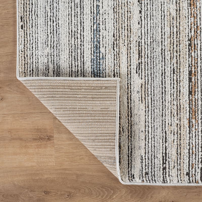 Multi-Tonal Area Rug for Living Room, Entryway, or Playroom - Easy to Clean and Family Friendly