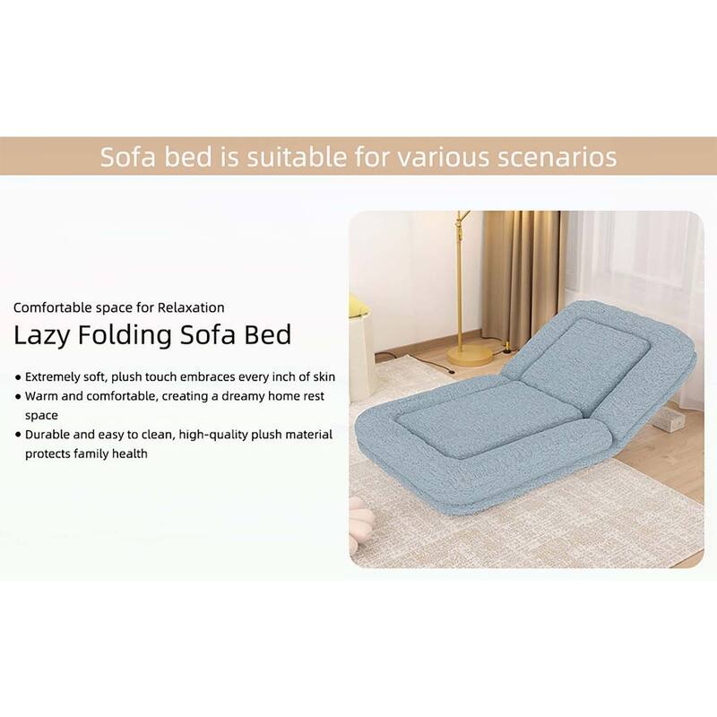Sleek Modern Design Folding Sofa Chair with 5 Adjustable Positions for Gaming,Meditation,and Relaxation