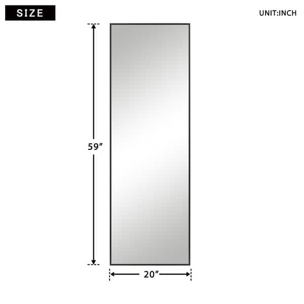 dimension image slide 18 of 26, Full Length Wall Mirror Large Standing Floor Mirror