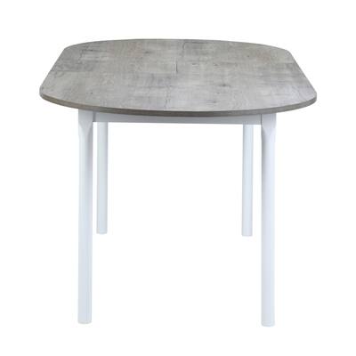 74.8" L Extendable Dining Table, Removable Self-Storing Leaf Table