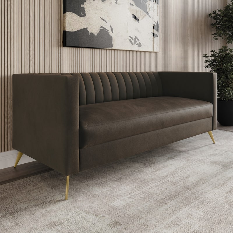 Clayfell Weiss Velvet Square Arm Chair/ Loveseat/ Sofa
