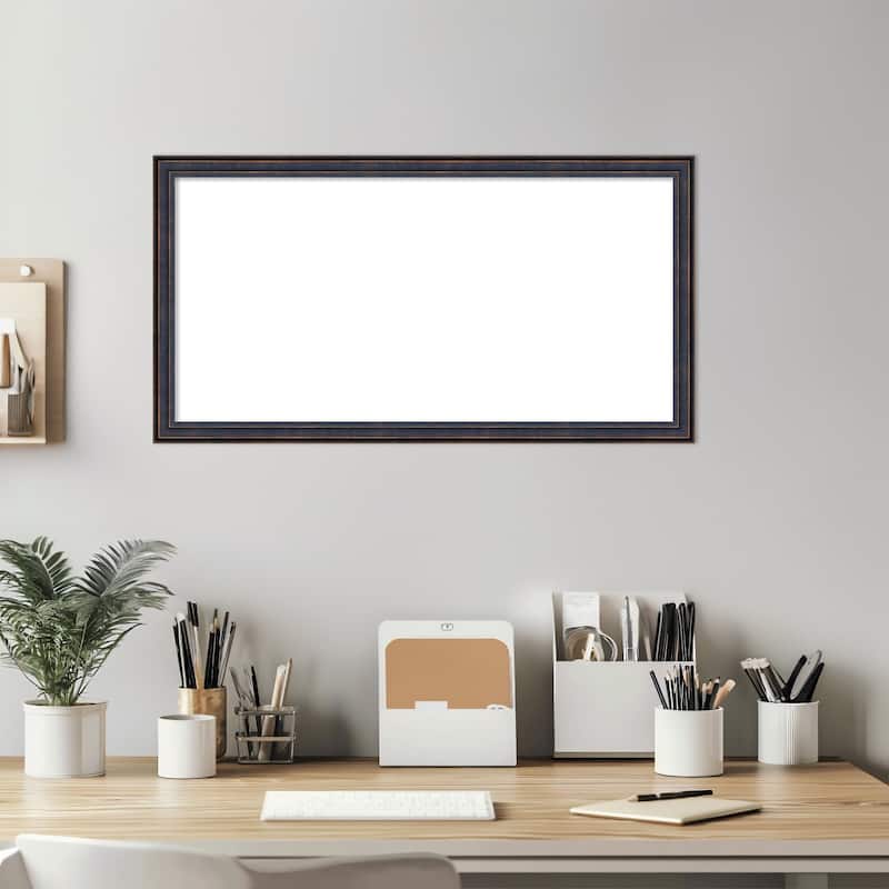 Amanti Art Dark Bronze Scoop Framed Dry Erase Magnetic Board