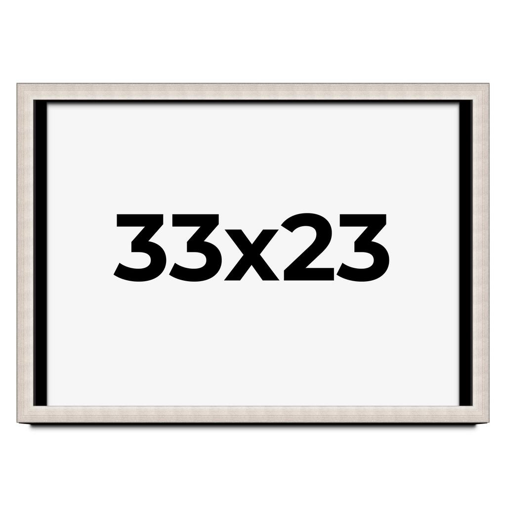 33x23 Shadow Box Frame Silver Real Wood Contemporary Shadowbox Display Frame UV Acrylic Front Acid Free Backing and Hardware