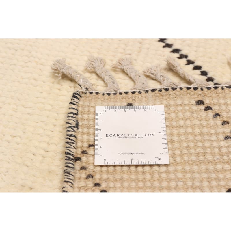 ECARPETGALLERY Hand-knotted Pak Finest Marrakesh Cream Wool Rug - 9'0 x 12'5