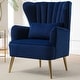 preview thumbnail 7 of 65, HOMYKA Modern Wingback Arm Chair Upholstered Accent Chair Velvet - Royal Blue