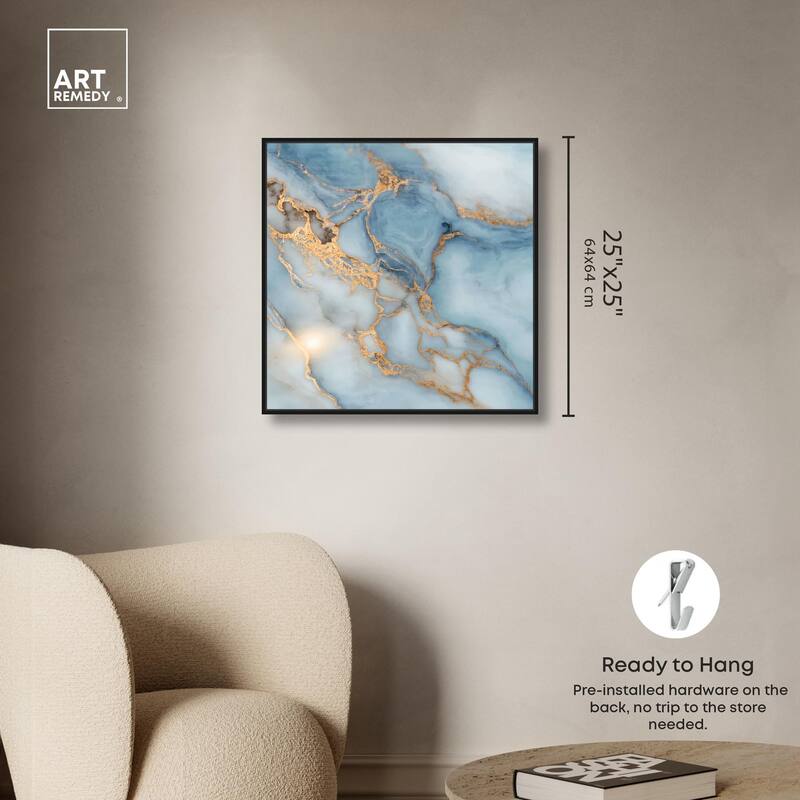 Azure Veins Canvas by Art Remedy