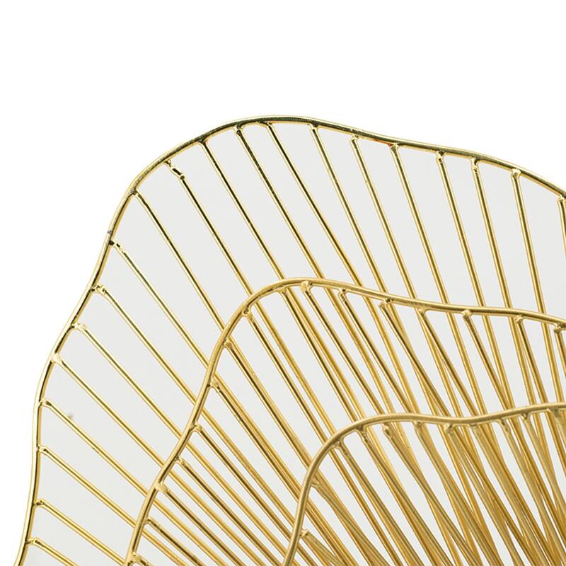 Metal Wall Mounted Mirror - Home Decor for Bathroom, Living Room - Gold