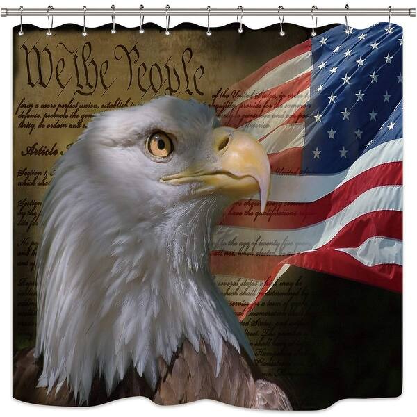 Shop Bald Eagle American Flag Shower Curtain Overstock 28583035