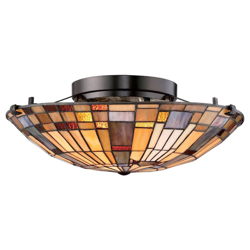 Inglenook 2-Light Flush Mount in Valiant Bronze