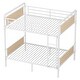 preview thumbnail 26 of 65, Metal Bunk Bed Retro Bed Frame with Ladder and Guardrail, Industrial Detachable Bunkbeds Convertible to 2 Platform Beds Frame