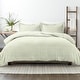 preview thumbnail 5 of 22, Becky Cameron Oversized 3-piece Printed Duvet Cover Set Rugged Stripes - Sage - Full - Queen