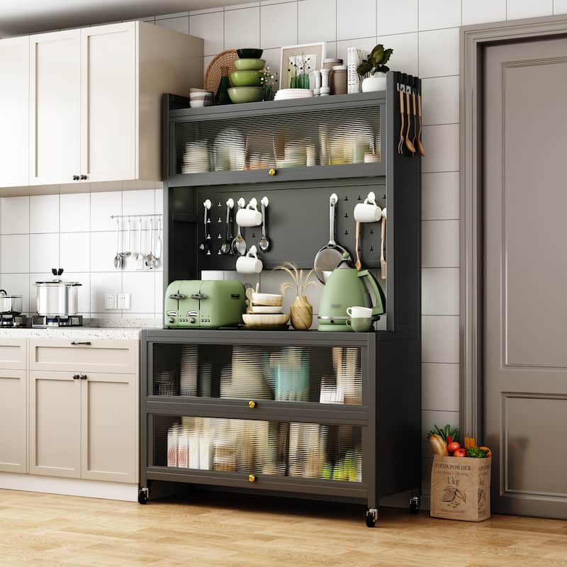 Metal Kitchen storage shelves