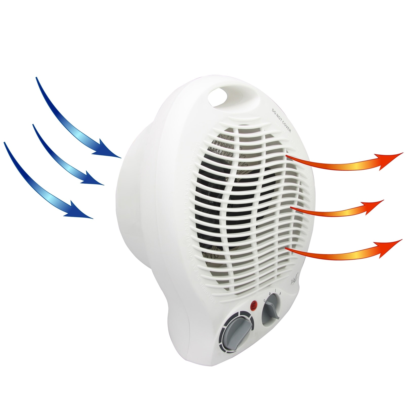 1500W Compact 2 Speed Indoor Use Fan Heater with Adjustable