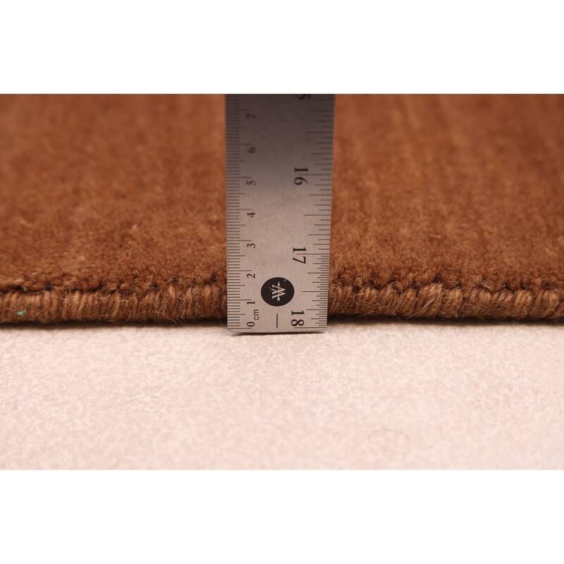 ECARPETGALLERY Hand Loomed Kashkuli Gabbeh Brown Wool Rug - 5'0 x 6'11