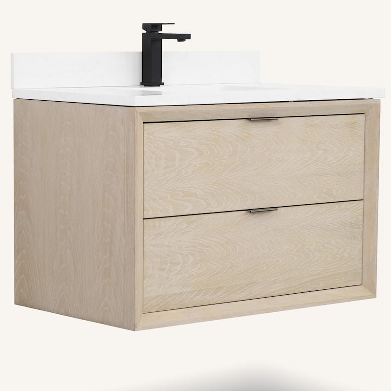 Legion Furniture WH25 Solid Wood Contemporary Bathroom Vanity with 1" thick Artificial top