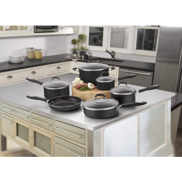 SereneLife 11 Piece Pots and Pans Non Stick Chef Kitchenware