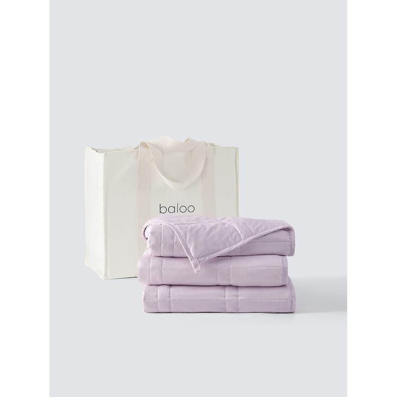 Cool Cotton Weighted Blanket - 12lb Throw - Throw - Lavender