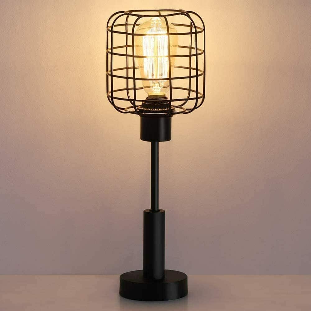 Oumilen Modern 3.9" 1-Light Bedside Lamps Table Lamps with Black