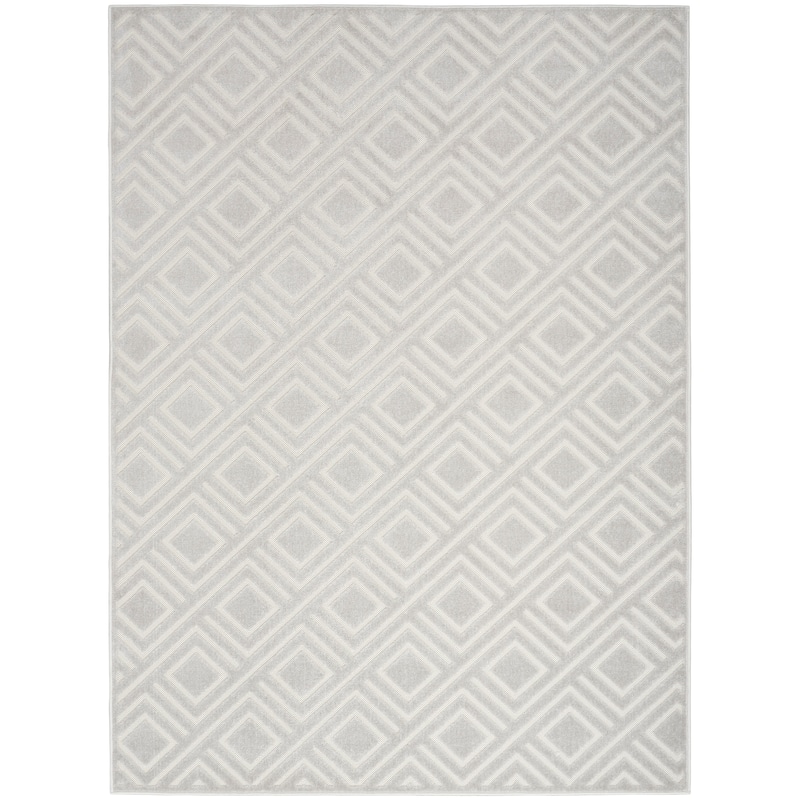 Nourison Casual Indoor only Geometric Area Rug - 3' 11" x 5' 11" - Light/Grey - Rectangle