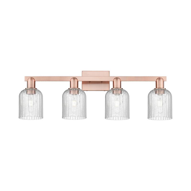 Innovations Lighting 716-4W-11-32 Bridal Veil Vanity Bridal Veil 4 - Antique Copper / Seedy