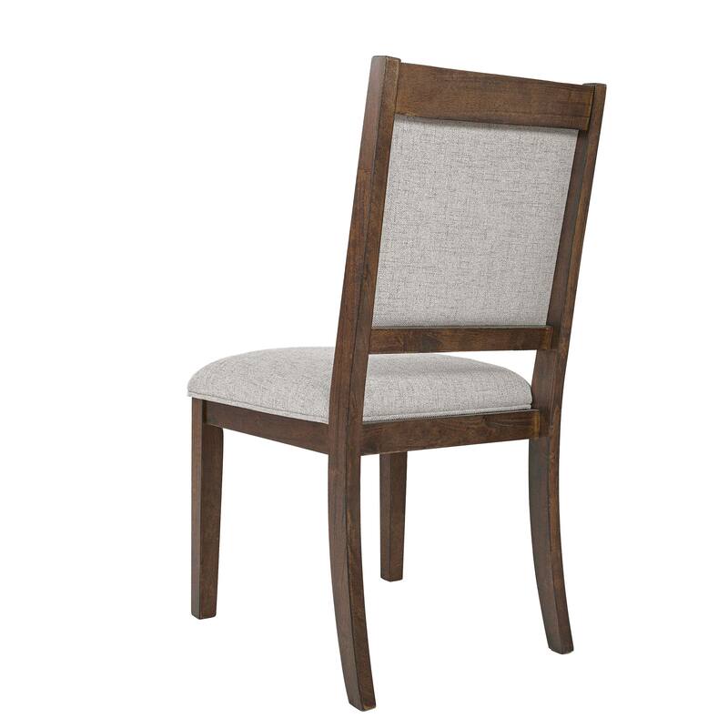 HomePop Open Back Upholstered Wood Frame Dining Chair - Set of 2