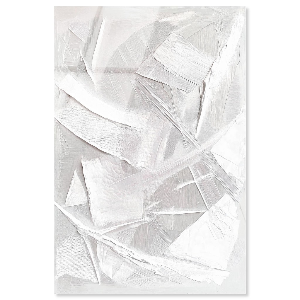 Thick White Texture II Acrylic by Art Remedy, Ready to Hang