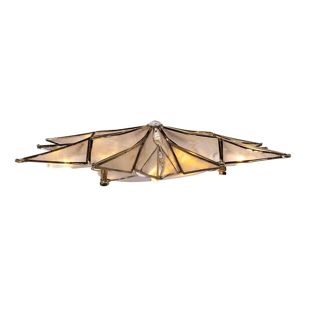 Kurt Adler 10.5-Inch 10-Light 12 Point Capiz Star with Kurt Adler 10.5-Inch 10-Light 12 Point Capiz Star with