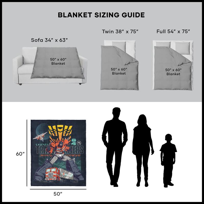 Hasbro Transformers Silk Touch Throw Blanket