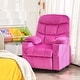 preview thumbnail 34 of 38, Gymax Kids Youth Recliner Chair Velvet Fabric w/Cup Holder & Side