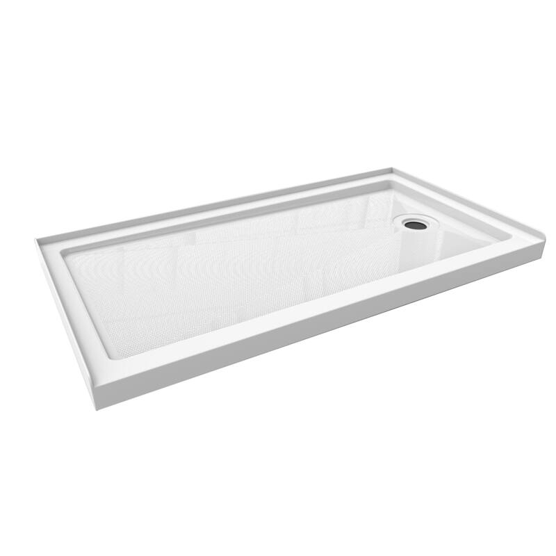 CRAFT + MAIN 6036R 60" x 36" Rectangular Shower Base with Right Drain - White