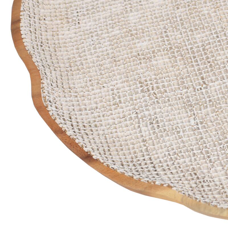 Elk Home Paulson White Finish Wood 18 Inch Wide Plate