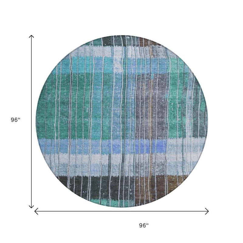 HomeRoots Striped Transitional Rectangle Outdoor Rug