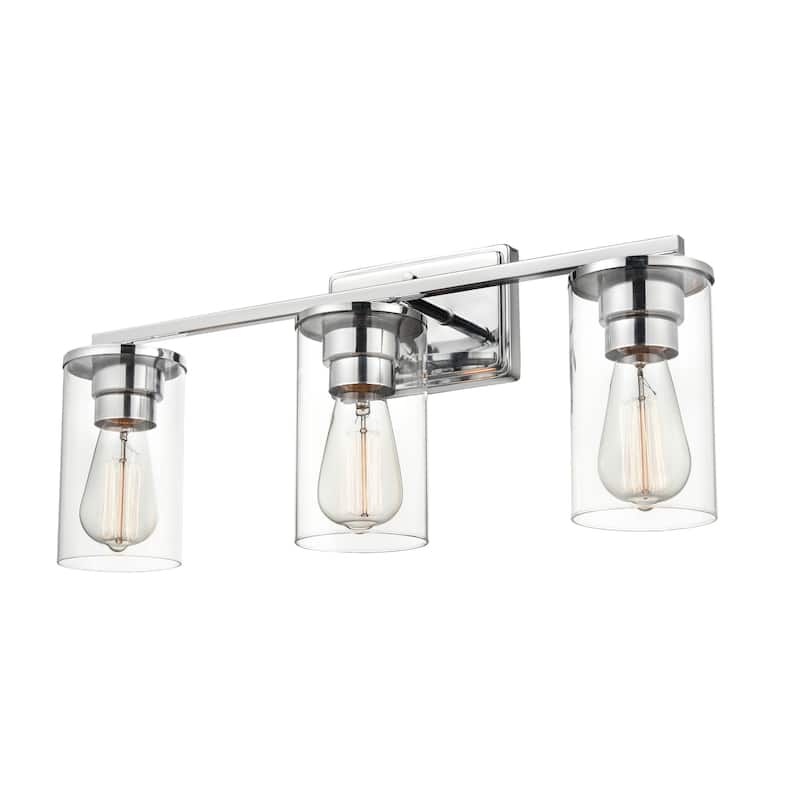 Millennium Lighting Verlana 3-Light Bathroom Vanity Fixture in Multiple Finishes with Clear Glass Shades
