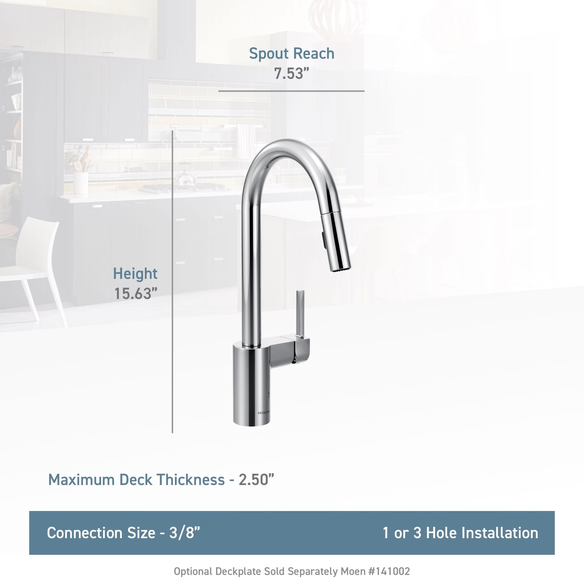 Shop Moen 7565 Align Pull Down Spray Kitchen Faucet Overstock