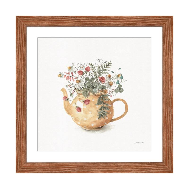iCanvas "Garden Tea II" by Lisa Audit - Walnut - 16x16x1