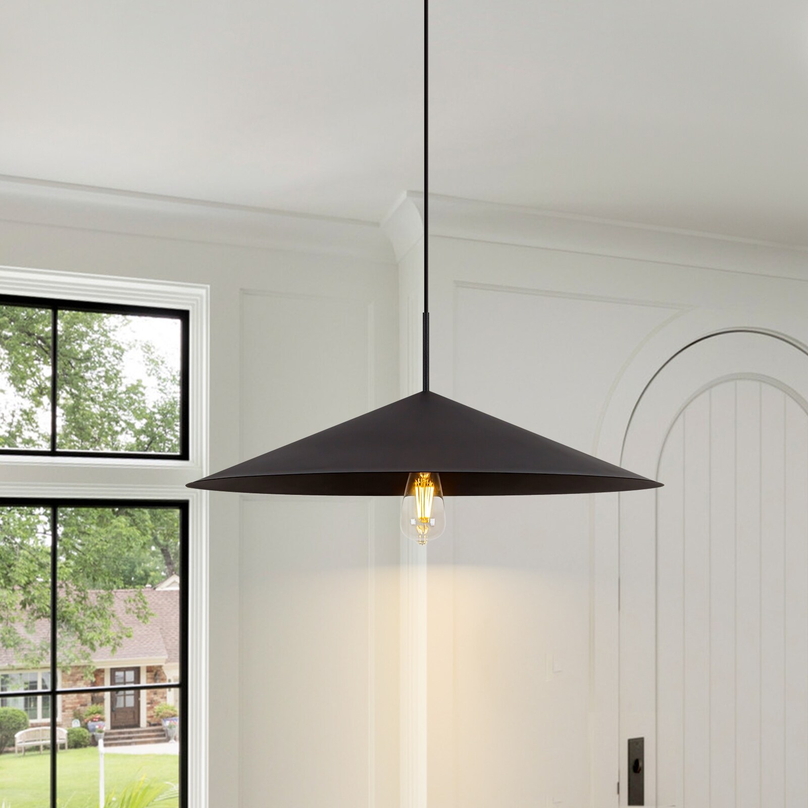 【激安セール】 Rustic Single Farmhouse Pendant Island Kitchen Black Light 靴