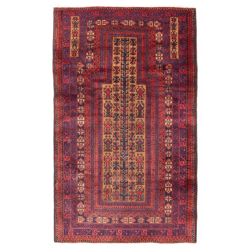 Teimani Brown Rug 2'11" x 4'11" - 2'11 x 4'11 - Brown - 2'11 x 4'11