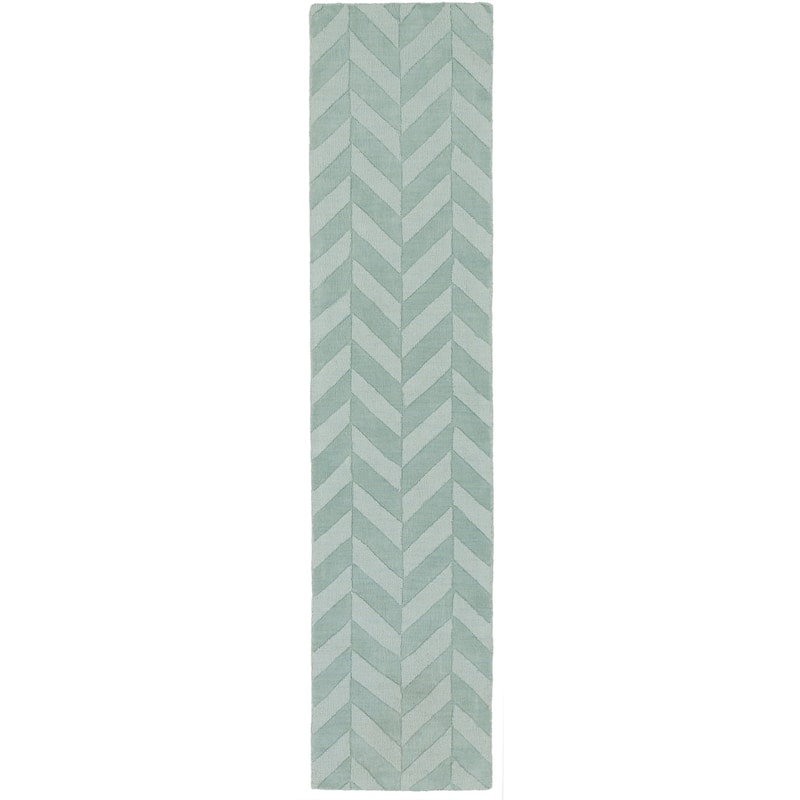 Hand-Woven Ann Tone-on-Tone Zig-Zag Wool Area Rug