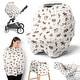 preview thumbnail 1 of 4, Sweet Jojo Designs Western Cowboy Boy 5 in 1 Baby Car Seat and Nursing Cover Wild West Southern Horse Steer Cow Farm Animal Tan