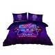 preview thumbnail 7 of 9, 3 Pieces Trippy Neon Gamepad Duvet Cover Set Twin For Gamer Soft Bedding Set