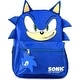 preview thumbnail 1 of 18, Backpack for Boys & Girls, Bookbag with Adjustable Shoulder Straps & Padded Back,16 Inch Schoolbag with 3D Features Blue Sonic