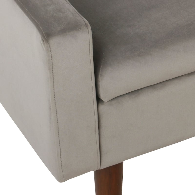 Carson Carrington Hamn Velvet Storage Bench - Gray