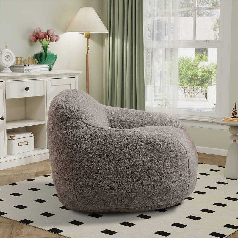 Teddy Bean Bag Chairs,Lazy Sofa Bean Bag Chairs with Armrest