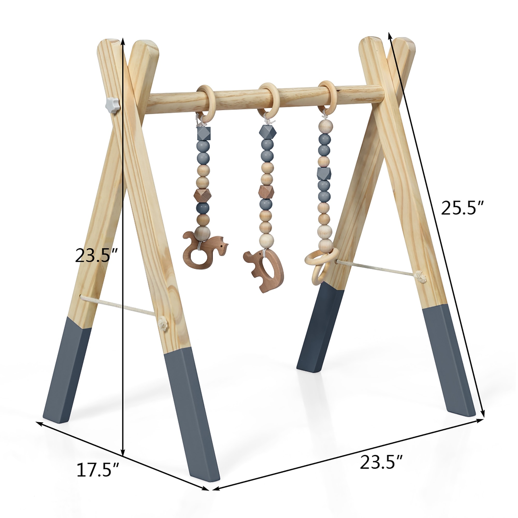 foldable wooden baby gym