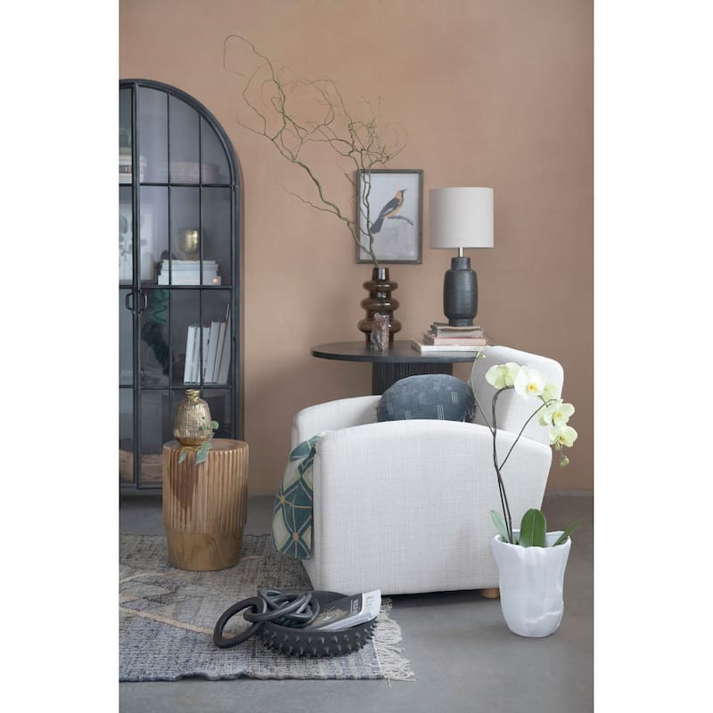 Cotton Velvet Pillow with Metallic Embroidery and Tassels